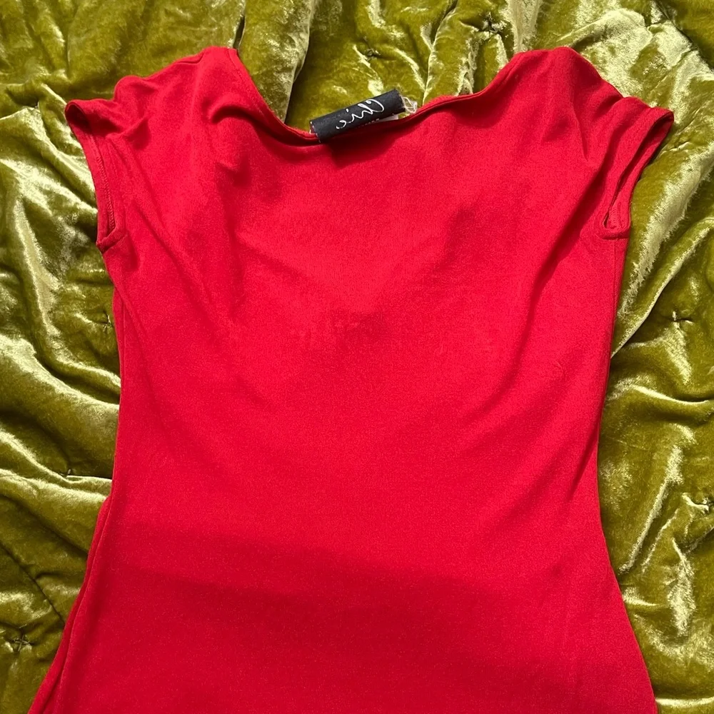 Moschino cheap and chic red heart neck vintage Y2K top - Picture 5 of 7